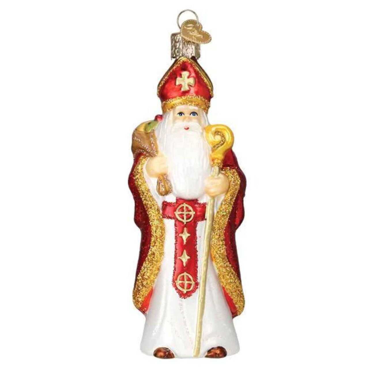 Old World Christmas 5.0 Inch St. Nicholas Christmas Tree Ornament , Bishop Kind Benevolent